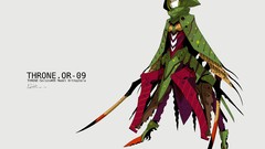 Weapons red eyes Swords green hair abomination