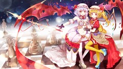 Weapons roses wings Anime crystals dress hats navel red eyes 