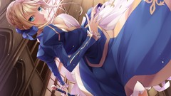 Weapons saber Swords blondes anime girls boots green eyes fate 