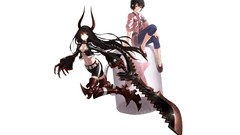Weapons Shoes Anime white background claws horns navel Shorts 