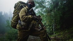 Weapons soldiers Kalashnikov outdoors suppressor Elcan Optical 