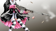 Weapons thigh highs striped