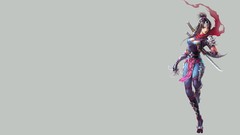 Weapons Warriors long hair anime girls black hair artwork 