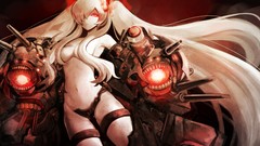 Weapons white hair red eyes twintails kantai collection