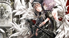 Weapons wings anime girls original characters Kizuka Kanata