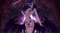 Weapons wings Anime pink eyes scythe atomix cleavage bikini