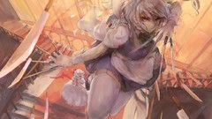 Weapons wings dress hats Vampires Knives Fighting flying white 