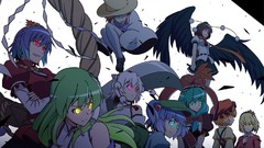 Weapons wings hats red eyes Swords Ropes long hair blue eyes 