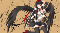Weapons wings Katana tie hats red eyes ink gloves Swords shirts 