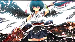 Weapons wings Katana white background hats red eyes Swords 