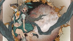 Weapons wings socks navel red eyes gloves bows tattoos skirts 