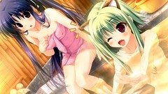 Wet blush towels wink animal ears nude Amatsu Misora ni!