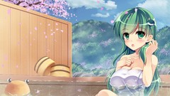 Wet clothing bangs bare