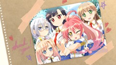 Wheel glasses white hair red eyes blondes pink hair long hair 