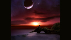 Whispering seas abstract