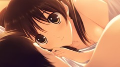 White Album blush long hair brown eyes short hair game cg