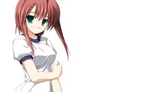 White Anime anime girls brunettes purple software soft shading 