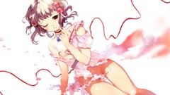 White anime girls wink soft shading Tales of