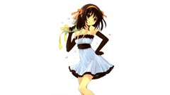 White Anime white background anime girls suzumiya haruhi itou 