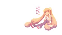 White background blondes anime girls kokonoe rin kodomo no 