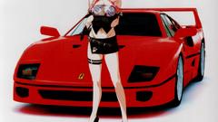 White background ferrari f40