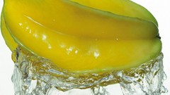 White background fruits carambola