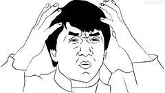White background Jackie Chan faces meme