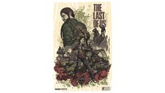 White background playstation 3 fan art the last of us artwork 