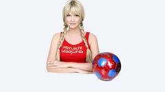 White background Russians soccer balls Victoria Lopyreva