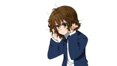 White background shirts jackets anime girls brown eyes 