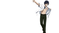White background short hair fairy tail black hair Simple 