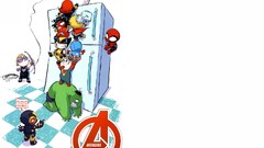 White background Spider-Man cookies wolverine Chibi comics thor 