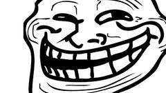 White background trollface memes