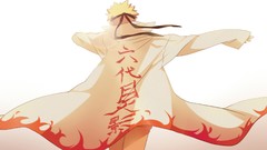 White background uzumaki naruto naruto shippuden Hokage robes