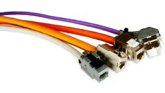 White background wires Ethernet cable