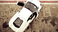 White Blur cars Lamborghini effects