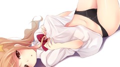 White bows anime girls underwear panties We Still Dont Know the 