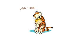 White calvin and hobbes
