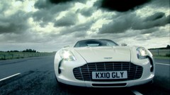 White cars Aston Martin Sharks One-77