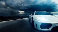 White cars front ferrari 360