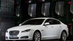 White cars Jaguar XF