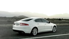 White cars Jaguar XF