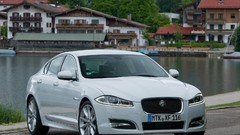 White cars Jaguar XF