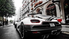 White cars Koenigsegg Agera sports cars super cars Agera R rear 
