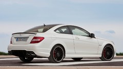 White cars Mercedes-Benz Coupé Mercedes Benz C63 Mercedes C 63 