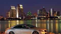 White cars Mercedes-Benz Mercedes Benz CLS63 AMG