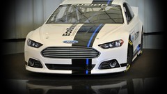 White cars nascar Ford Fusion