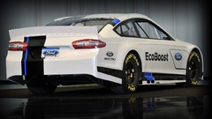 White cars nascar Ford Fusion