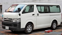 White cars van (vehicle) Toyota Hiace