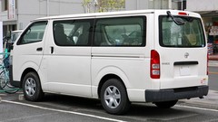 White cars van (vehicle) Toyota Hiace